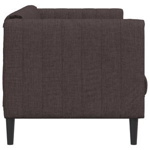 3-Sitzer Sofa Dunkelbraun Stoff