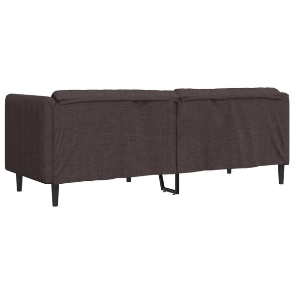 3-Sitzer Sofa Dunkelbraun Stoff