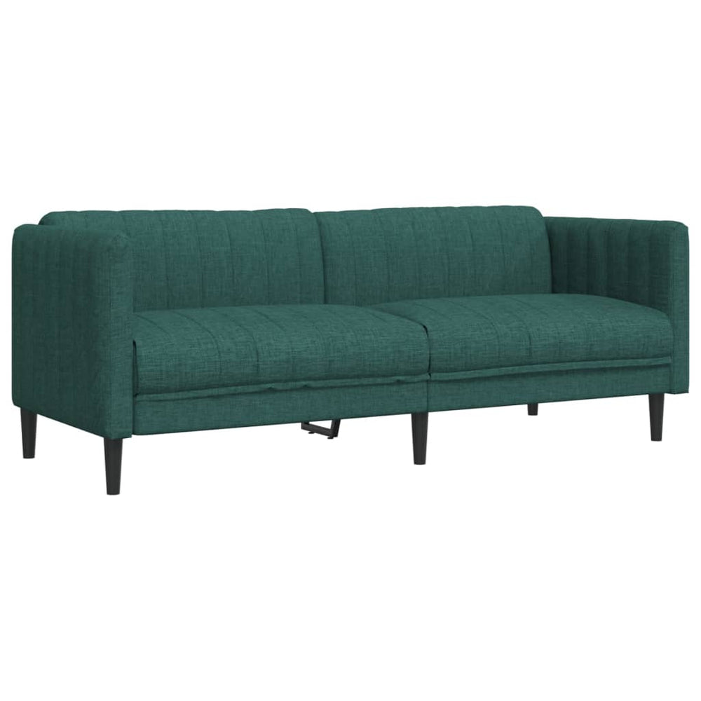 3-Sitzer Sofa Dunkelgrün Stoff