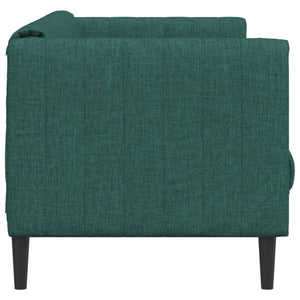 vidaXL Canapé 3 places en tissu vert foncé