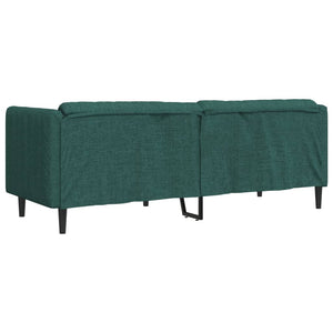 vidaXL Canapé 3 places en tissu vert foncé
