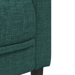 vidaXL Canapé 3 places en tissu vert foncé
