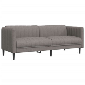 vidaXL Canapé à 3 places taupe en tissu