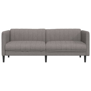 vidaXL Canapé à 3 places taupe en tissu