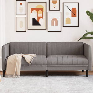vidaXL Canapé à 3 places taupe en tissu