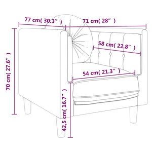 vidaXL Fauteuil avec coussin Vert foncé Velours