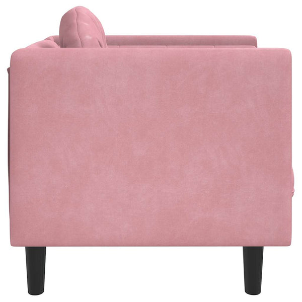 vidaXL Fauteuil avec coussin velours rose