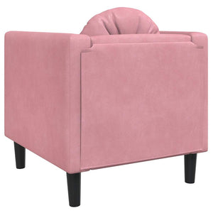 vidaXL Fauteuil avec coussin velours rose