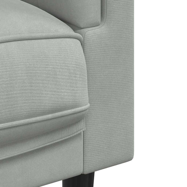 vidaXL Canapé 2 places avec coussins Gris clair Velours
