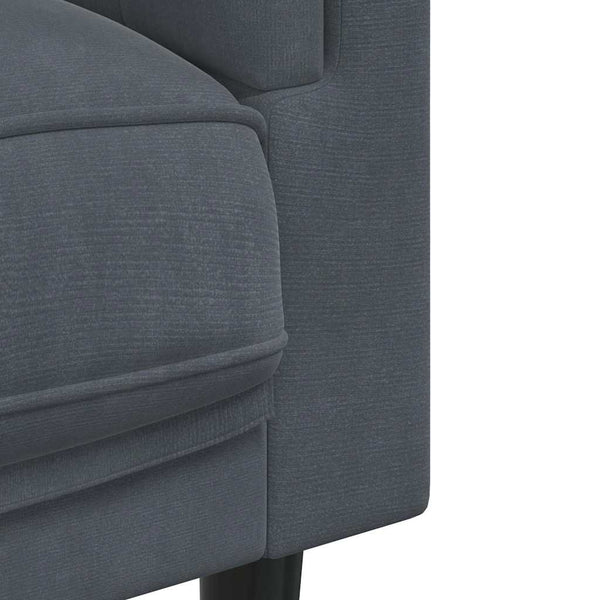 vidaXL Canapé 2 places avec coussins Velours gris foncé