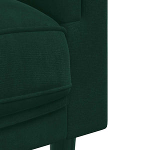 vidaXL Canapé 2 places avec coussins Velours Vert foncé