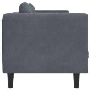 3-Sitzer Sofa Dunkelgrau Samt