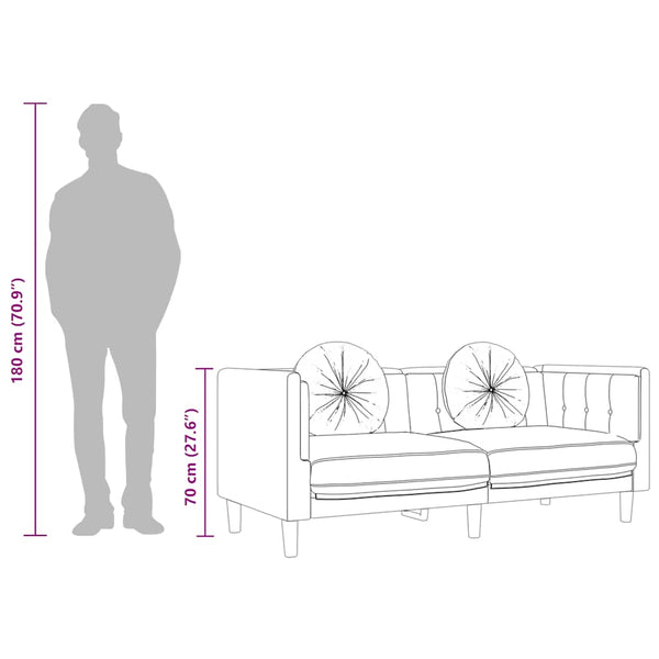 3-Sitzer Sofa Dunkelgrau Samt