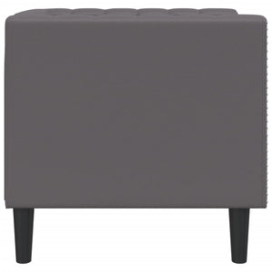vidaXL Chesterfield Armchair Grey Faux Leather