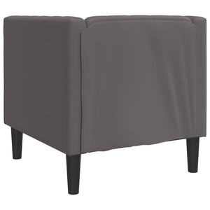 vidaXL Chesterfield Armchair Grey Faux Leather