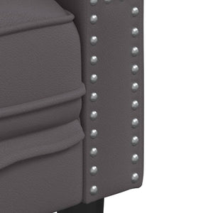 vidaXL Chesterfield Armchair Grey Faux Leather