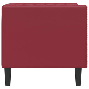 vidaXL Fauteuil Chesterfield Rouge Bordeaux Similicuir
