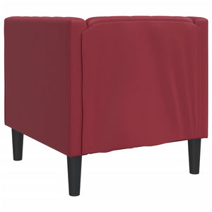 vidaXL Fauteuil Chesterfield Rouge Bordeaux Similicuir