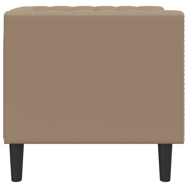 Chesterfield Sessel Cappuccino Kunstleder