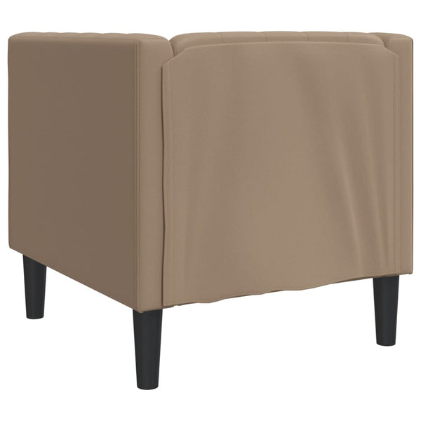 Chesterfield Sessel Cappuccino Kunstleder