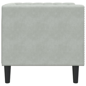 vidaXL Chesterfield Armchair Light Gray Velvet