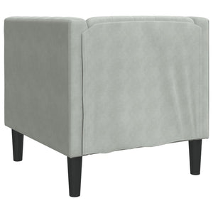 vidaXL Chesterfield Armchair Light Gray Velvet