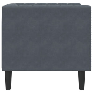 vidaXL Chesterfield Armchair Dark Grey Velvet