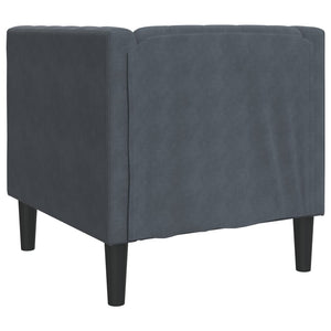 vidaXL Chesterfield Armchair Dark Grey Velvet