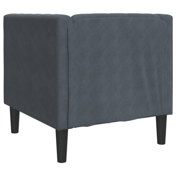 vidaXL Chesterfield Armchair Dark Grey Velvet