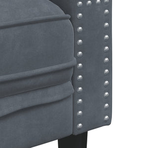vidaXL Chesterfield Armchair Dark Grey Velvet
