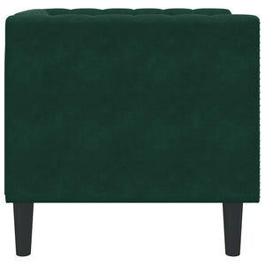 vidaXL Chesterfield Armchair Dark Green Velvet