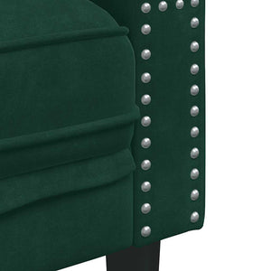vidaXL Chesterfield Armchair Dark Green Velvet