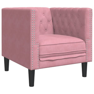 vidaXL Chesterfield Armchair Pink Velvet