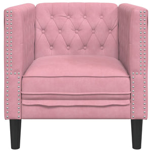 vidaXL Chesterfield Armchair Pink Velvet