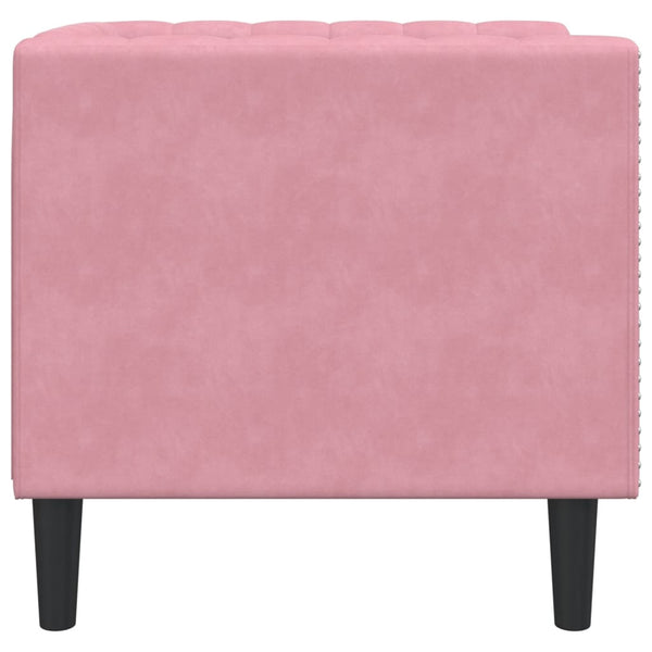 vidaXL Chesterfield Armchair Pink Velvet