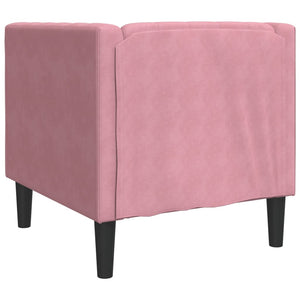 vidaXL Chesterfield Armchair Pink Velvet