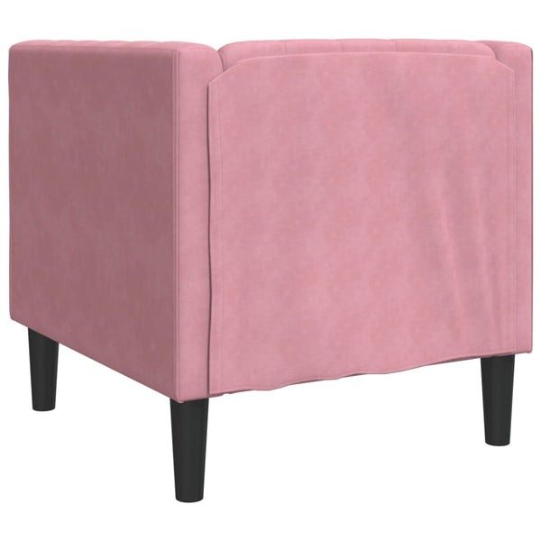 vidaXL Chesterfield Armchair Pink Velvet