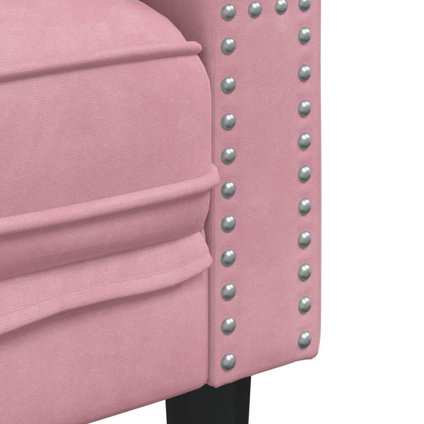 vidaXL Chesterfield Armchair Pink Velvet