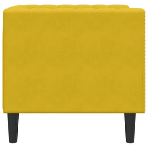vidaXL Chesterfield Armchair Yellow Velvet
