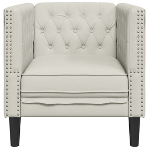 vidaXL Chesterfield Armchair Cream Velvet