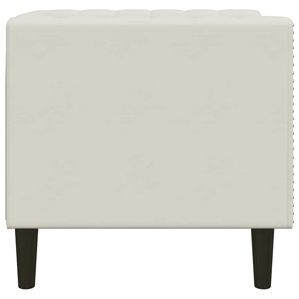 vidaXL Chesterfield Armchair Cream Velvet