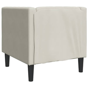 vidaXL Chesterfield Armchair Cream Velvet