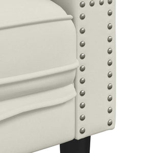 vidaXL Chesterfield Armchair Cream Velvet