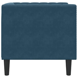 vidaXL Chesterfield Armchair Blue Velvet