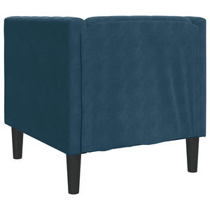 vidaXL Chesterfield Armchair Blue Velvet