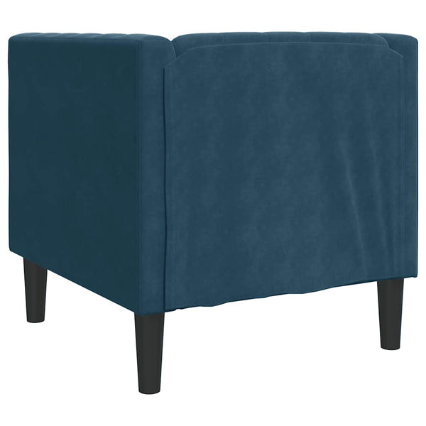 vidaXL Chesterfield Armchair Blue Velvet