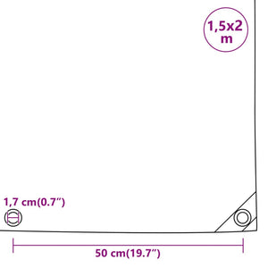 Abdeckplane Grün 1,5x2 m 650 g/m²