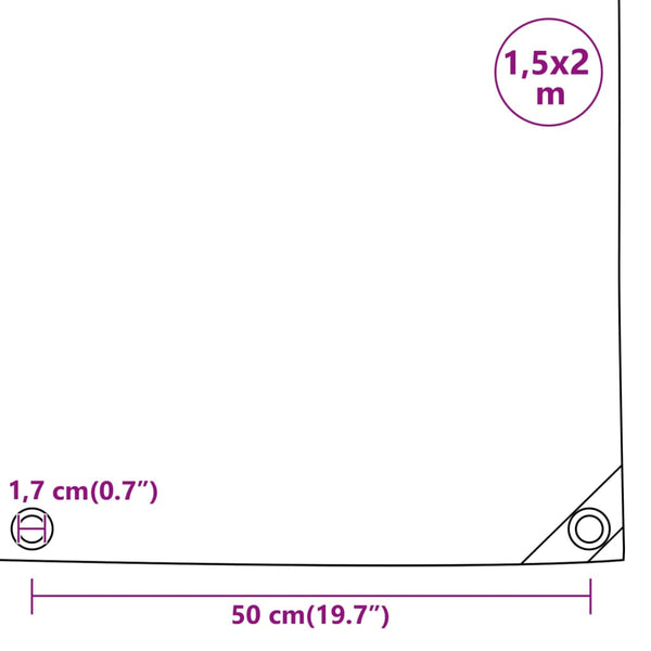 Abdeckplane Grün 1,5x2 m 650 g/m²