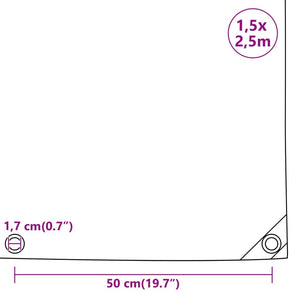 Abdeckplane Grün 1,5x2,5 m 650 g/m²