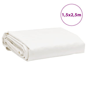 vidaXL Bâche Blanche 1,5x2,5 m 650 g/m²